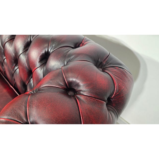 Leather Sofa in style of Chesterfield, 1980s For Sale - Image 10 of 16