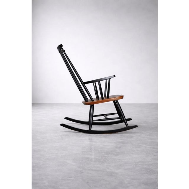 Mid-Century Finnish Modern Wooden Rocking Chair by Ilmari Tapiovaara for Asko, 1960s For Sale - Image 9 of 18