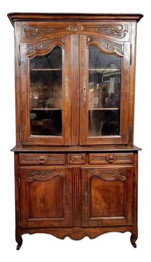 Antique Louis XV Walnut Bookcase, 1750