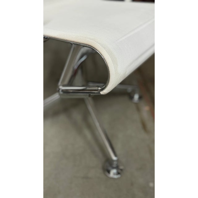 Silver Meetingframe 44 Desk Chair in White Mesh with Chrome-Plated Aluminum Frame by Alberto Meda for Alias For Sale - Image 8 of 9