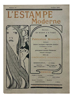 Alphonse Mucha, Cover for l'Estampe Moderne, 1898