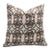 Fabdivine Handmade Block Printed Cushion Cover 14x14 Inch Off-White Linen-Hridyavan For Sale