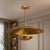 Contemporary Handcrafted Solid Brass Layered Disc Pendant Light For Sale - Image 3 of 8