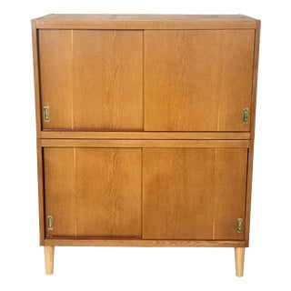 Mid-Century Modern Highboard in Oak, 1960s For Sale