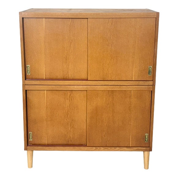 Mid-Century Modern Highboard in Oak, 1960s For Sale