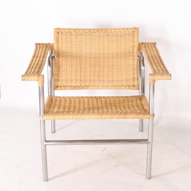 Wicker and Chrome Chairs, 1980s, Set of 2 For Sale - Image 10 of 15
