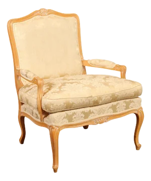 French Louis XV Style Custom Upholstered Fauteuil Armchair