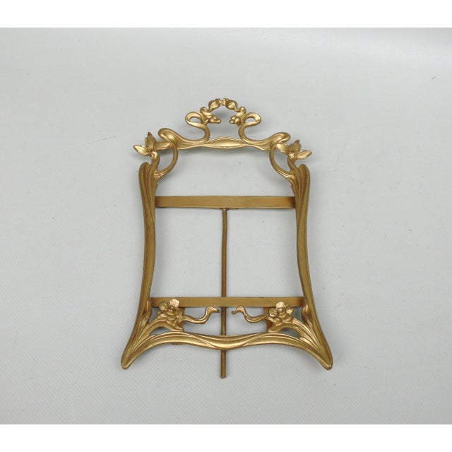 Art Nouveau Floral Picture Frame in Cast Bronze, France, 1890s For Sale - Image 10 of 17