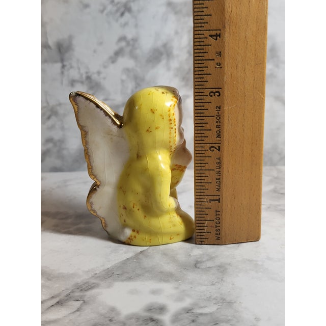 1920s L E Smith Ceramic Angel Figurine For Sale - Image 10 of 12