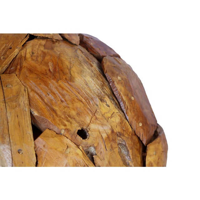 A Vintage X-Large Wooden Ball For Sale - Image 4 of 10