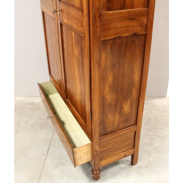 Italian Wardrobe in Walnut, 19th Century For Sale - Image 9 of 14