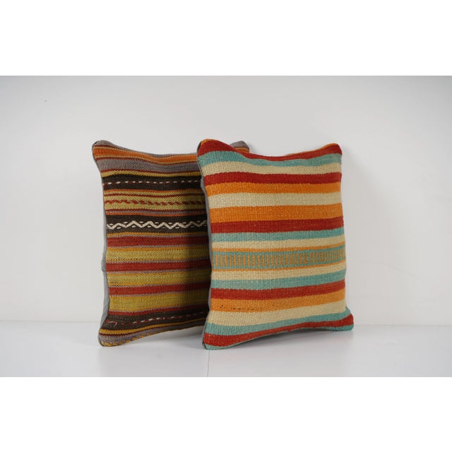 " Handmade Turkish Rug Pillow Covers • Vintage Rug Decor Elevate your home decor with these exquisite 16"" x 16"" pillow...