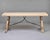 Italian Bleached Oak Trestle Table With Wrought Iron Stretcher For Sale - Image 4 of 12