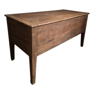 Antique 19th Century French Oak Flour Chest For Sale