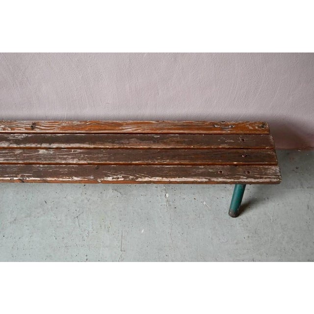 Vintage School Bench, 1960s For Sale - Image 12 of 13