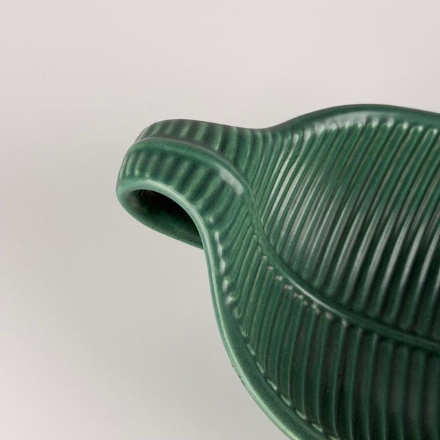 Green Ceramic Vide-Poche by Giovanni Gariboldi for Richard Ginori, 1950s For Sale - Image 4 of 12