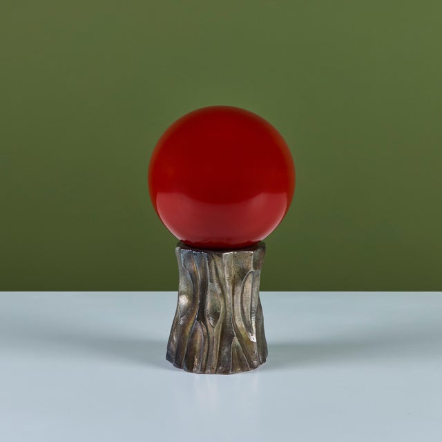 Robert Kuo Red Tree Trunk Sculpture For Sale - Image 10 of 12