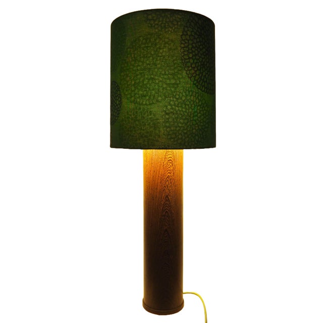 Large Mid-Century Modern Scandinavian Tropical Hardwood Table Lamp, 1960s For Sale - Image 11 of 11