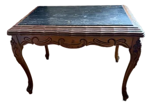 Vintage French Provincial Louis XV Style Marble Top Table