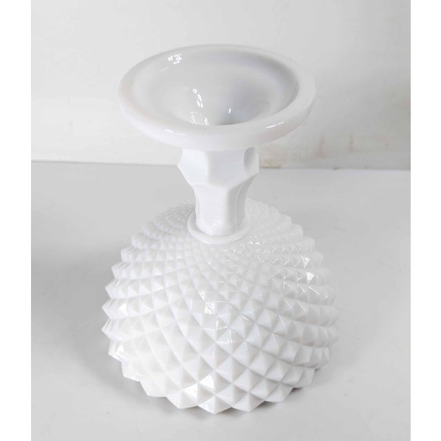 20th Century Sculptural White Milk Glass Covered Compote by Westmoreland For Sale - Image 12 of 15