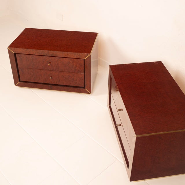 Bedside Tables by Gianluigi Gorgoni for Fratelli Turri, 1980s, Set of 2 For Sale - Image 15 of 18
