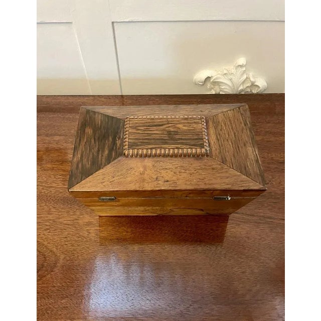 Hollywood Regency Regency Rosewood Tea Caddy, 1830s For Sale - Image 3 of 10
