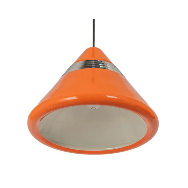 Large Orange Pendant Light by Kazuo Motozawa, 1970s For Sale - Image 4 of 9
