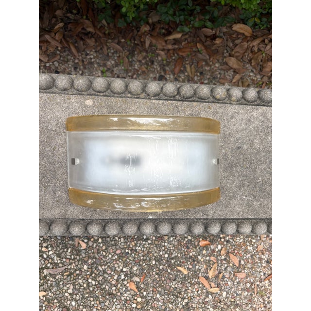 Gold Pair of Murano Glass Sconces by Mazzega For Sale - Image 8 of 12