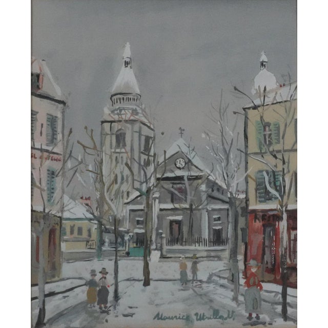 Maurice UTRILLO (1883-1955) Montmartre, Saint-Pierre Church Original lithograph enhanced with stencil printing (Jacomet)...