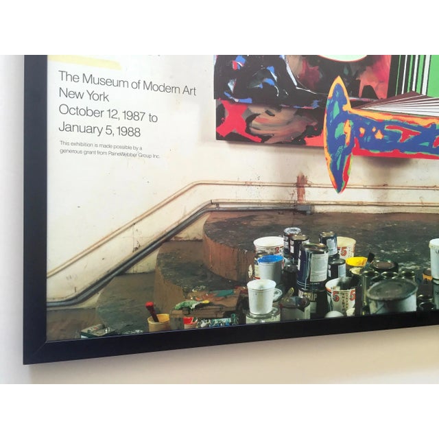 Metal Frank Stella Vintage 1987 Lithograph Photo Print Framed Museum of Modern Art Collector's Exhibition Poster For Sale - Image 7 of 13