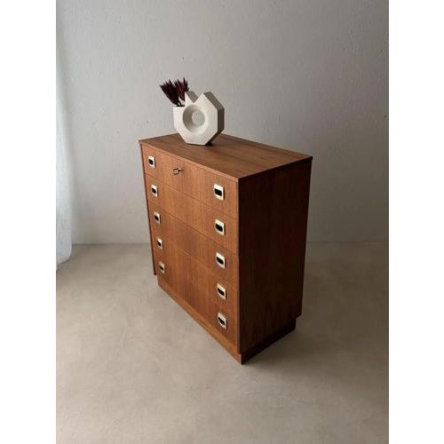 Mid-Century Modern Swedish Teak Chest of Drawers For Sale - Image 11 of 14