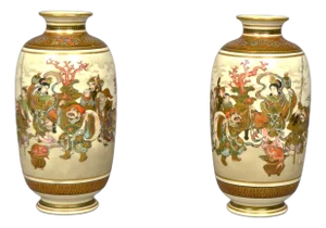 Antique Meji Vases, Japan, 19th Century, Set of 2