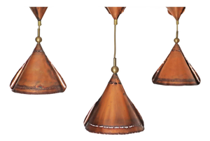 Brutalist Copper Lamps from Koch & Söhne, Germany, 1970s, Set of 3