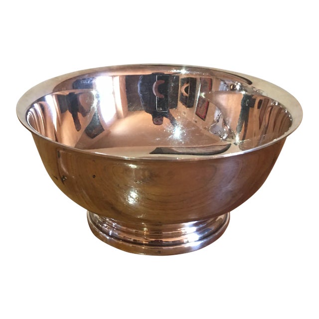 Mid-Century Gorham Silver Plated Paul Revere Inspired Bowl For Sale