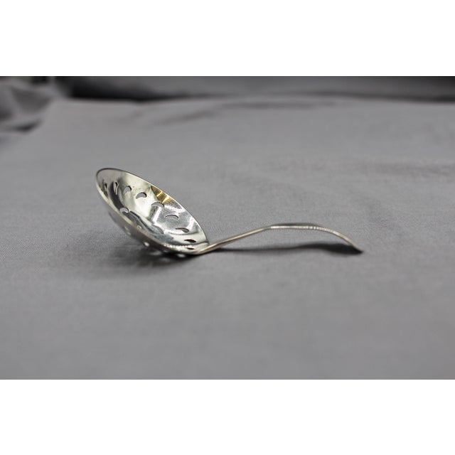 Late 18th Century Georgian Sterling Silver Pierced Tea Caddy Spoon For Sale - Image 4 of 4