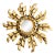 Petite Mid Century Italian Giltwood Sunburst Mirror For Sale
