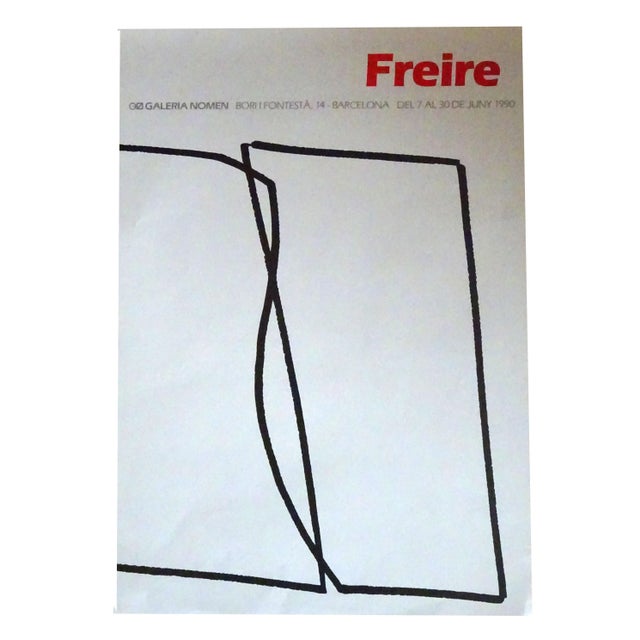 Barcelona Freire Exhibition Poster, 1970s For Sale - Image 6 of 6