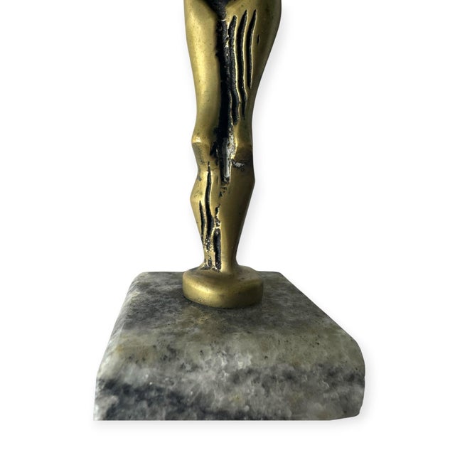 1970s 1970s Modernist Bronze Figure Sculpture — Roberto Gabriel Crivellé (B. 1936) For Sale - Image 5 of 9