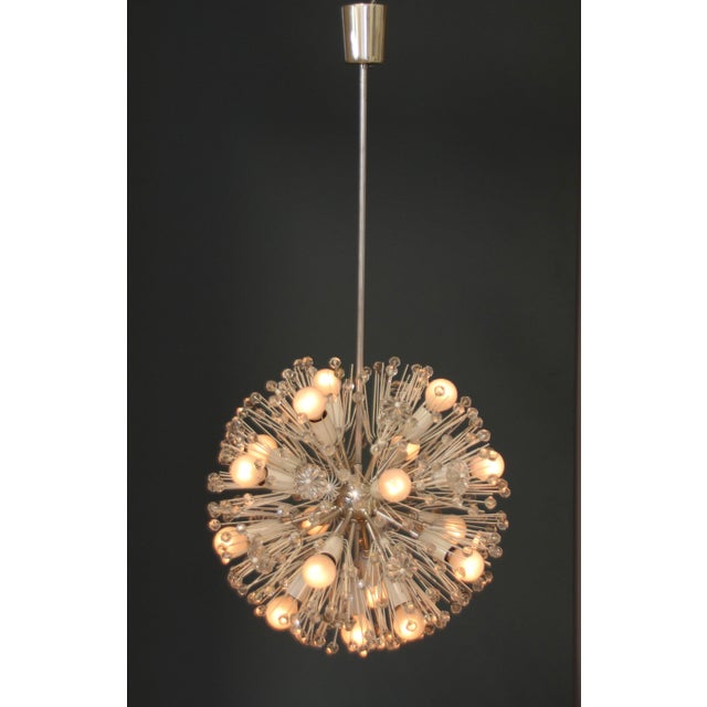 Very rare SILVERED brass lamp! This ceiling lamp is attributed to Emil Stejnar in the 1950s and manufactured by Rupert...