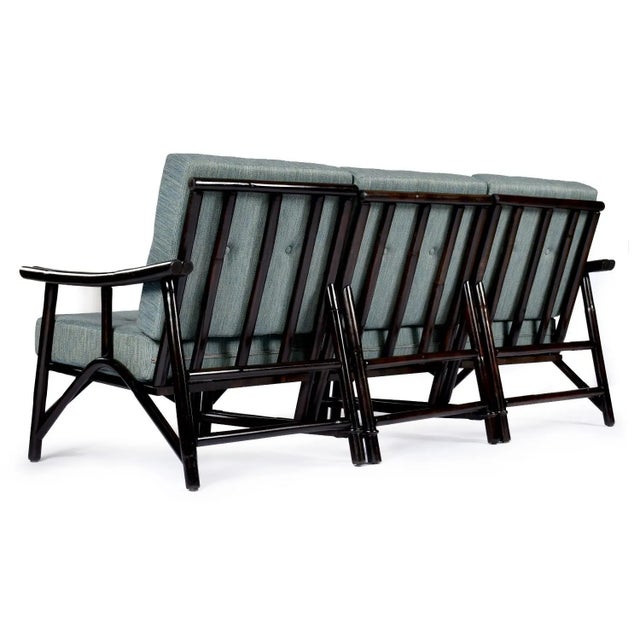 1950s 7-Piece John Wisner for Ficks Reed Far Horizons Rattan Modular Sofa Group For Sale - Image 5 of 12