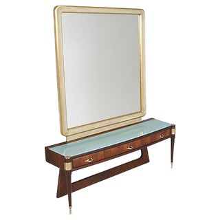 Mid-Century Vanity Table by Pierluigi Colli for La Permanente Mobili Cantù, 1950s, Set of 2 For Sale