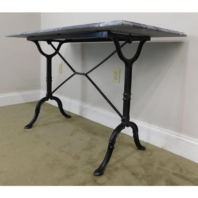 Antique Wrought Iron Base Marble Top Pastry Table Chairish
