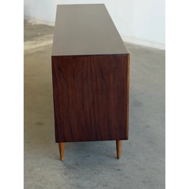 1960s Minimal Triple Dresser in Dark Walnut For Sale - Image 11 of 13