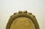 French Antique French Louis XVI XV Carved Giltwood Green & Gold Oval Fireplace Screen For Sale - Image 3 of 10