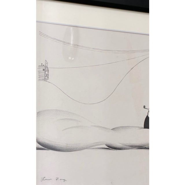 Surrealism Surreal San Francisco in a Mid-Century Signed Lithograph by Justin Murray (1912–1987) For Sale - Image 3 of 6