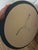 Vintage 1957 Mid-Century Venetian Art Deco Oval Wall Mirror - Frosted & Etched Floral Glass Border, Smooth Wood Backing For Sale - Image 4 of 14