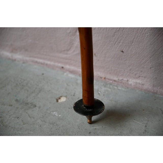 20th Century English Hunting Walking Stick with Seat in Bamboo, Leather and Metal, 1960s For Sale - Image 11 of 13