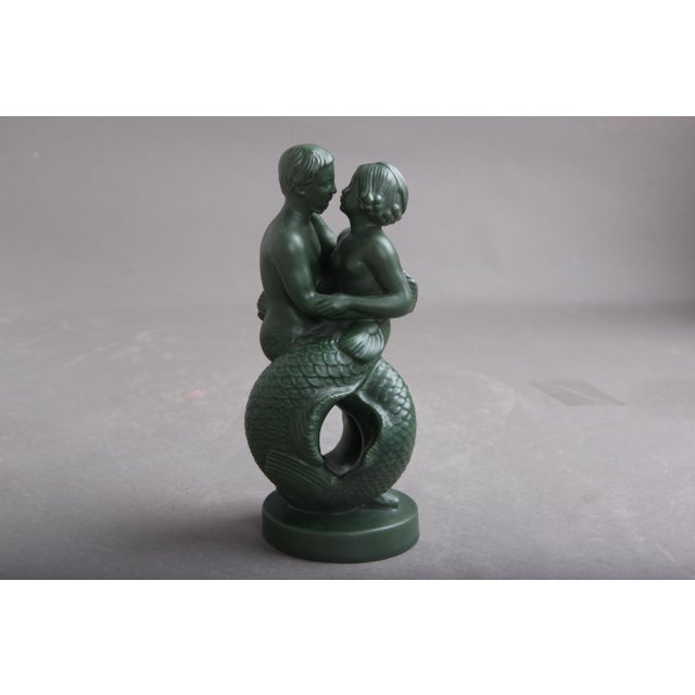 1930s Figure 927 Mermaid and Mermaid in Green Glaze from Ipsen, 1930s For Sale - Image 5 of 6