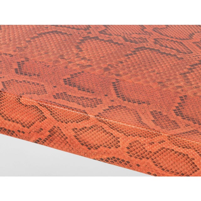 Karl Springer Red Python Parsons Table For Sale In New York - Image 6 of 10