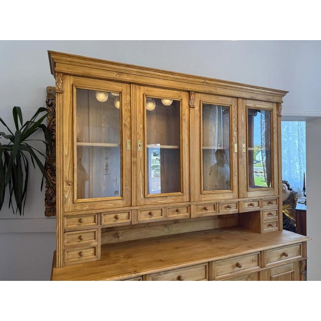 Wood Gründerzeit Kitchen Credenza in Softwood For Sale - Image 7 of 15
